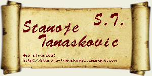 Stanoje Tanasković vizit kartica